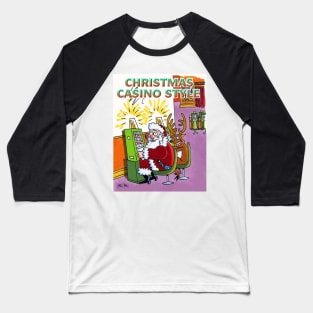 Christmas Casino Style Baseball T-Shirt